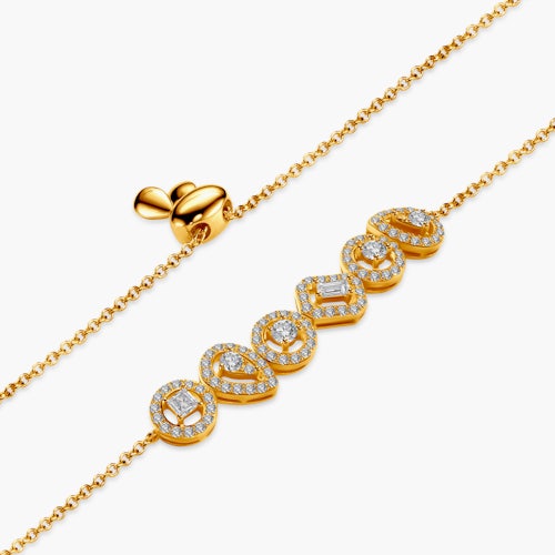 Bransoletka celebrytka Savicki: srebrna pozłacana, cyrkonie